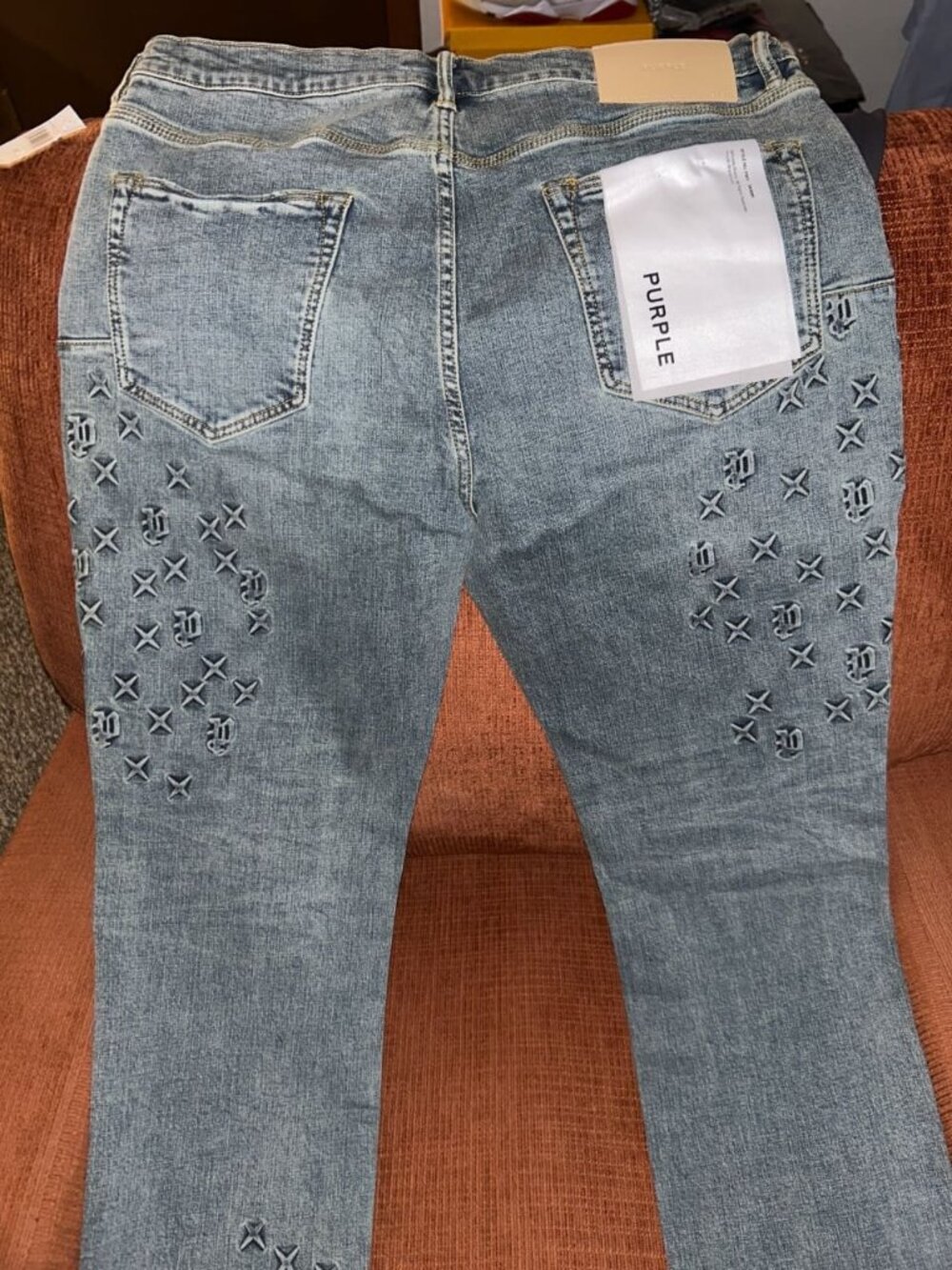 Purple Brand P001 Skinny Jean (P Monogram / Star Embroidery) Mid Indigo (Light…